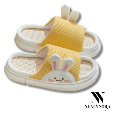 Bunny Linen Slippers