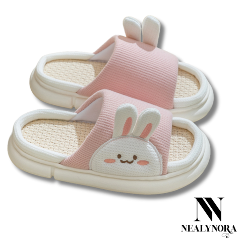 Bunny Linen Slippers