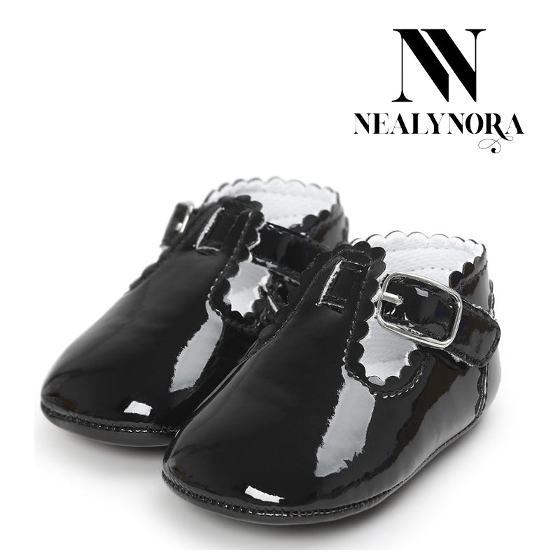 NEALYNORA | Glossy T-Strap Shoes