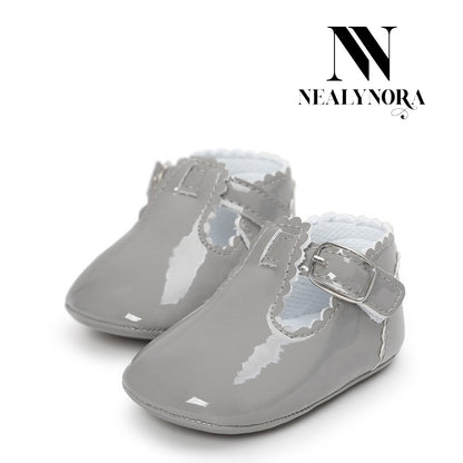 NEALYNORA | Glossy T-Strap Shoes