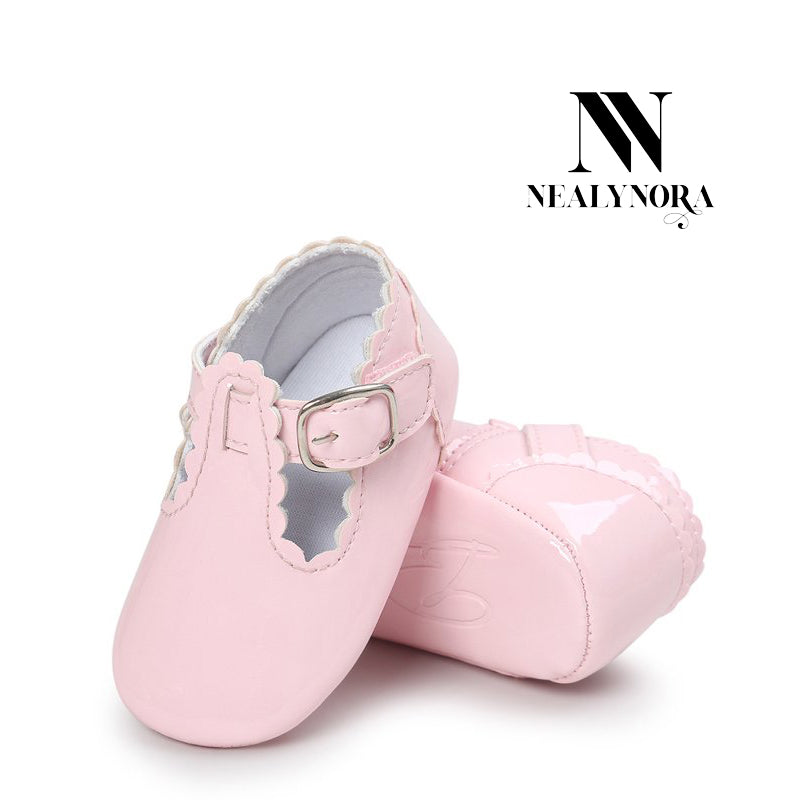 NEALYNORA | Glossy T-Strap Shoes