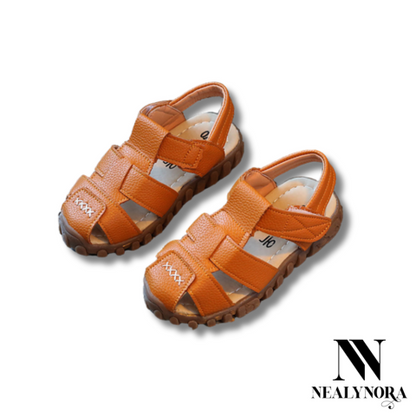 Microfiber Stitched Leather Sandals