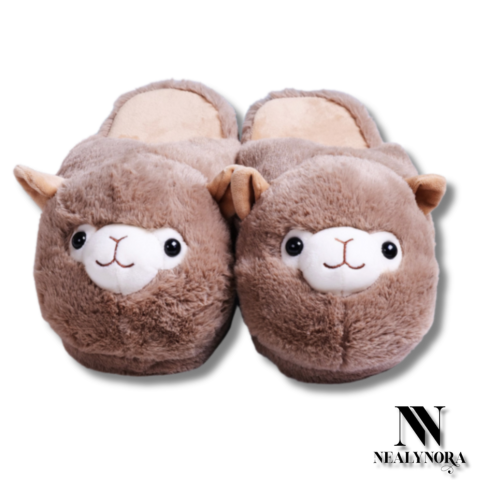 NEALYNORA Plush Alpaca Slippers