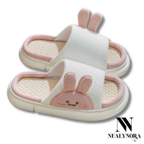 Bunny Linen Slippers