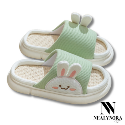 Bunny Linen Slippers