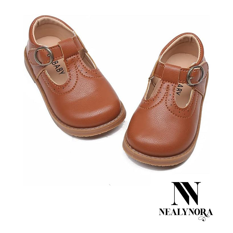 NEALYNORA Leather Mary Jane Shoes