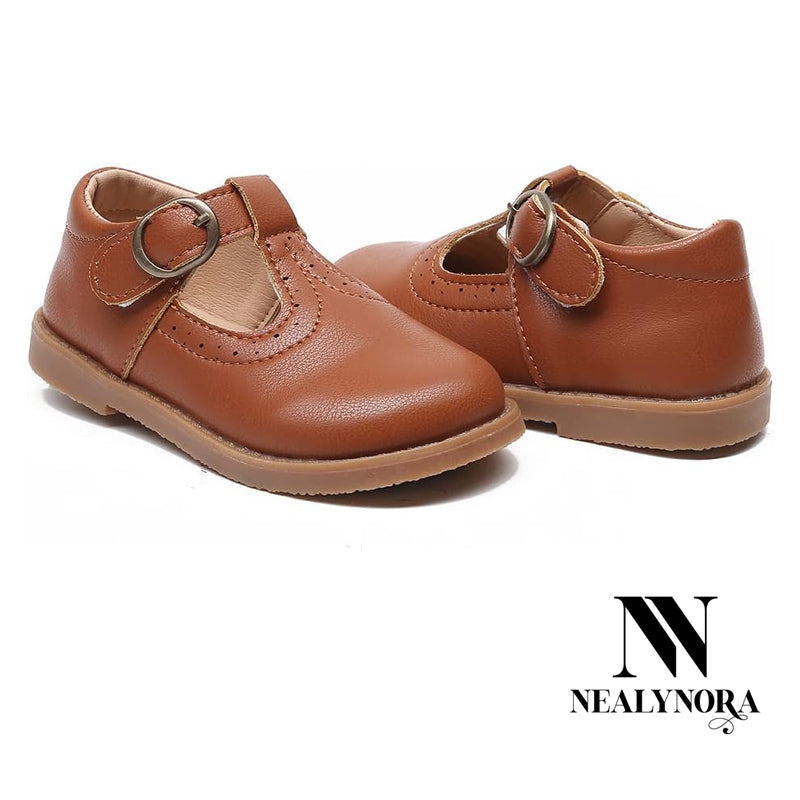 NEALYNORA Leather Mary Jane Shoes