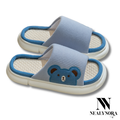 NEALYNORA Bear Patch House Slippers