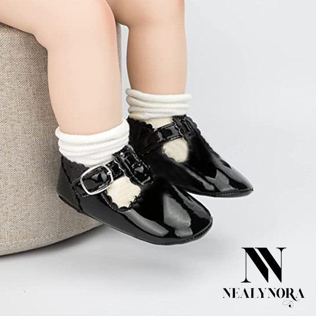 NEALYNORA | Glossy T-Strap Shoes