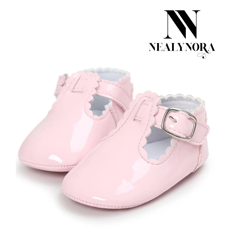 NEALYNORA | Glossy T-Strap Shoes