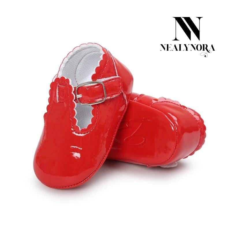 NEALYNORA | Glossy T-Strap Shoes