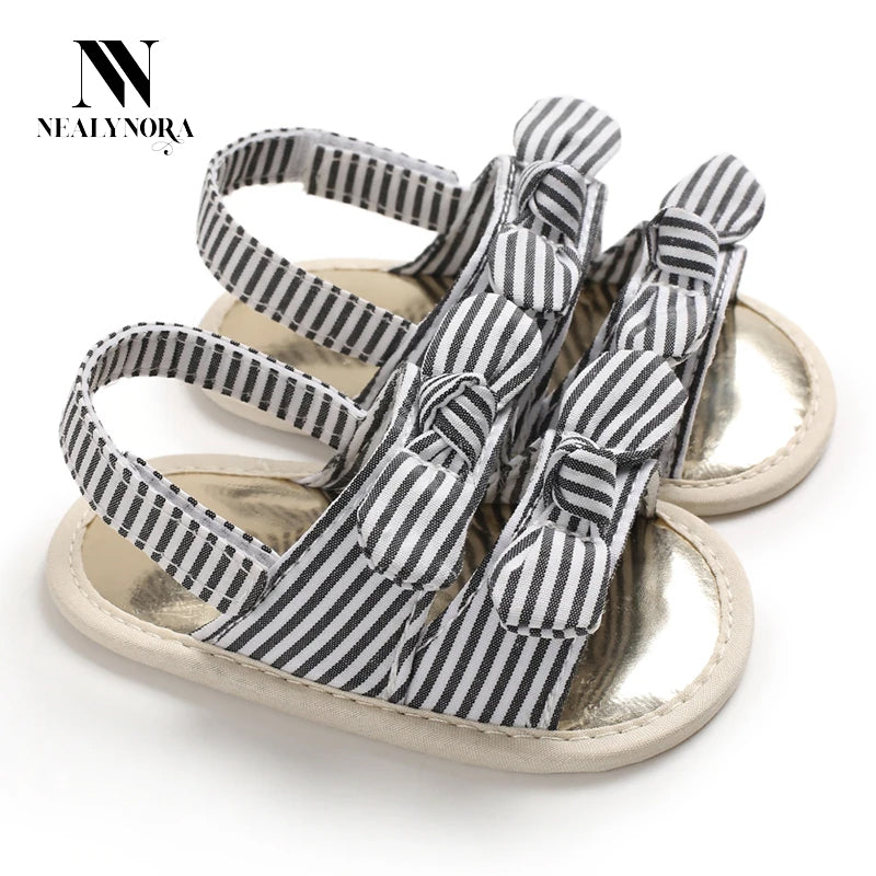 NEALYNORA | Bowtie Striped Sandals