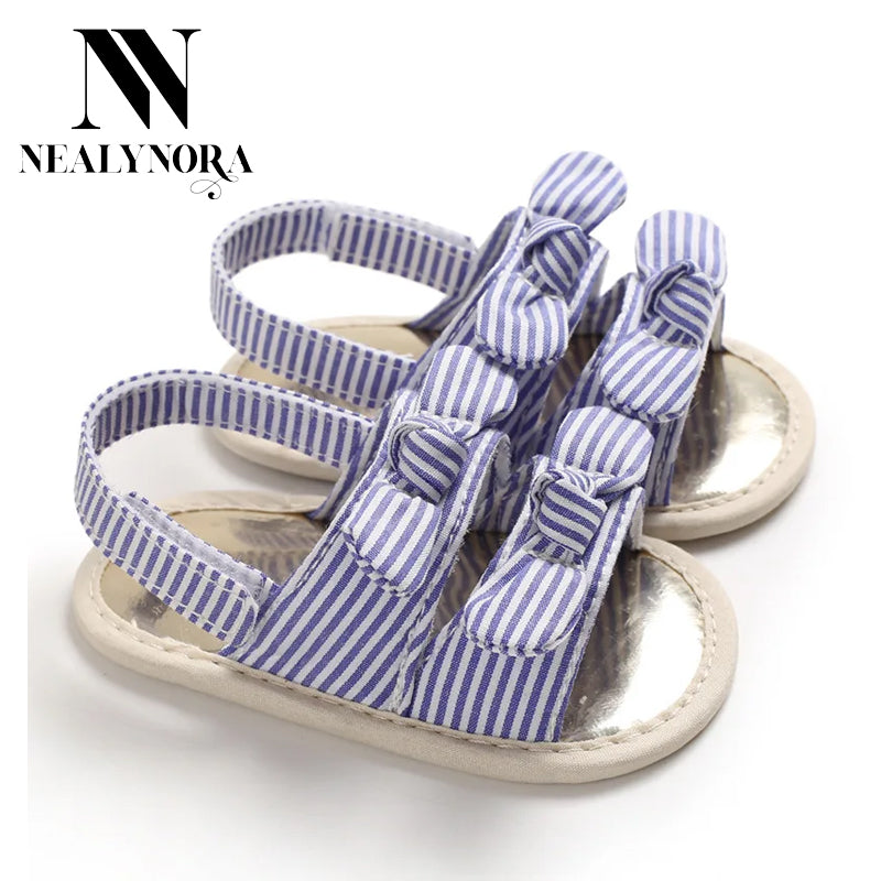 NEALYNORA | Bowtie Striped Sandals