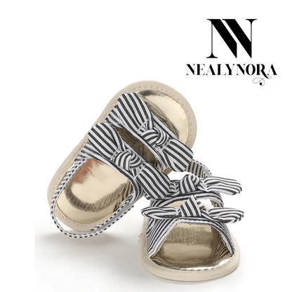 NEALYNORA | Bowtie Striped Sandals