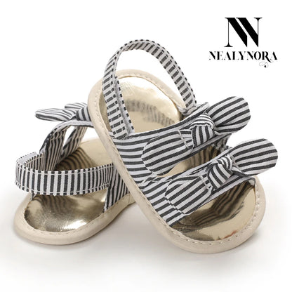 NEALYNORA | Bowtie Striped Sandals