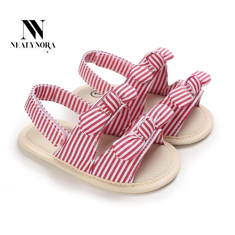 NEALYNORA | Bowtie Striped Sandals