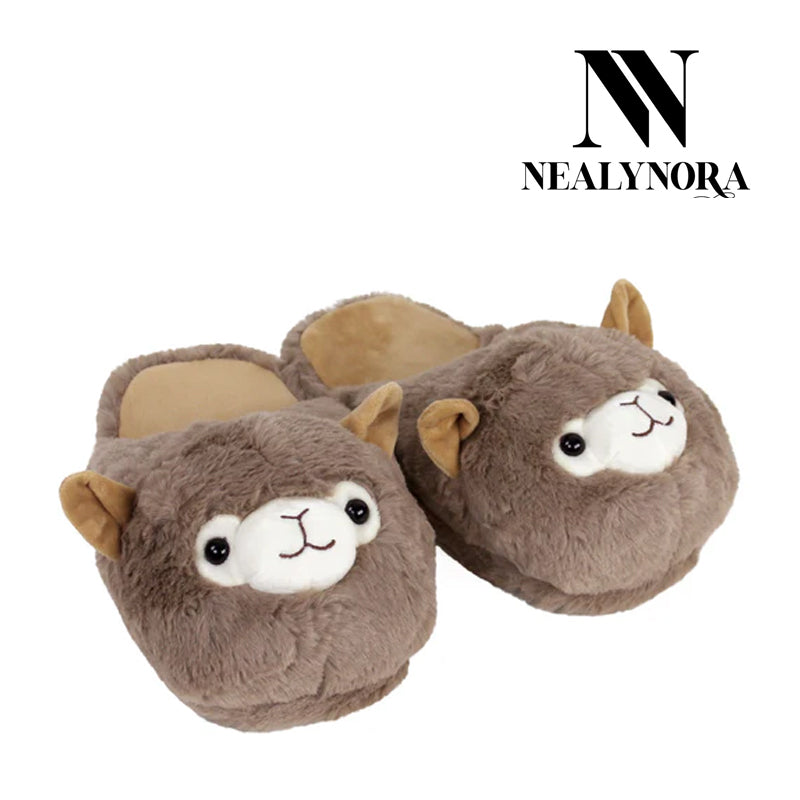 NEALYNORA Plush Alpaca Slippers