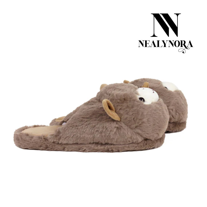 NEALYNORA Plush Alpaca Slippers