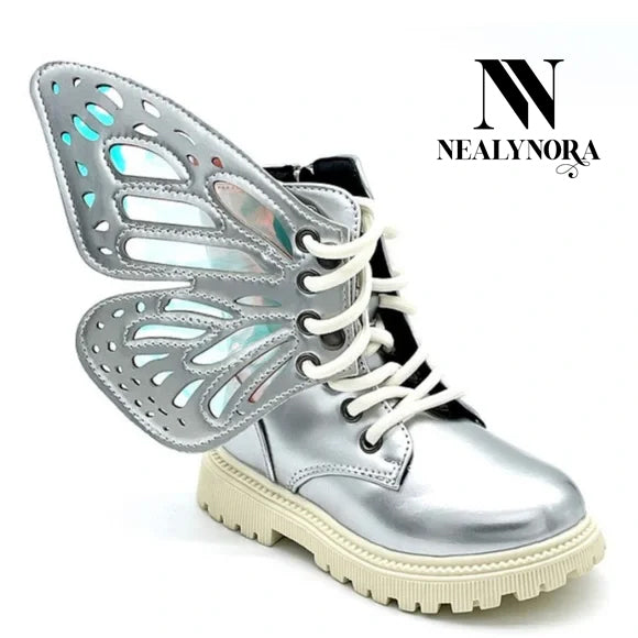 NEALYNORA Winged Glossy Boots