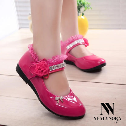 Ruffle Floral Glossy shoes